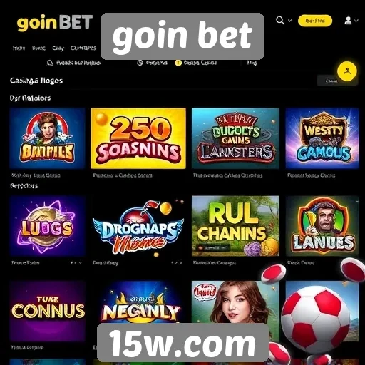 Diversidade de jogos disponíveis no goin bet
